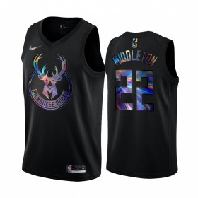 Milwaukee Bucks Khris Middleton 22 Iridescent HWC Collection Miesten Pelipaidat Swingman